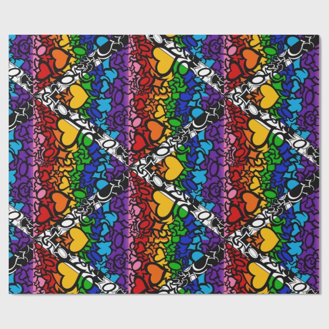 Papel De Presente Grãozinho Ally Pride da Fila Arco-Íris com 8 Escad (Aberto)