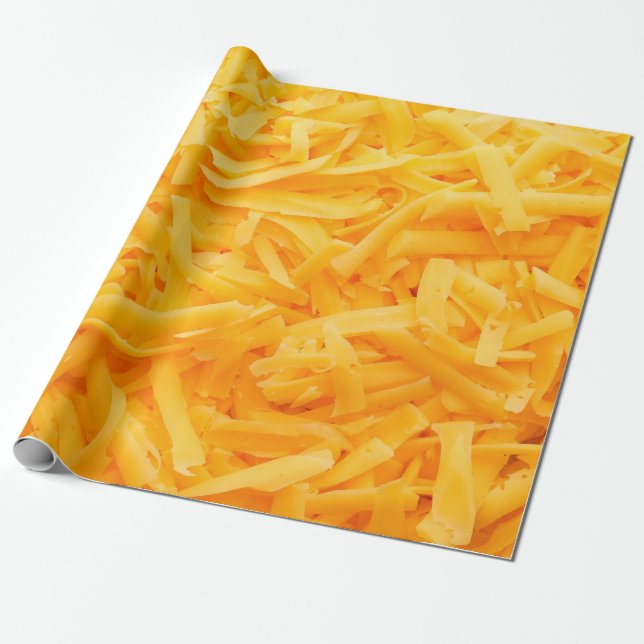 Papel De Presente grated cheddar cheese top view (Desenrolado)