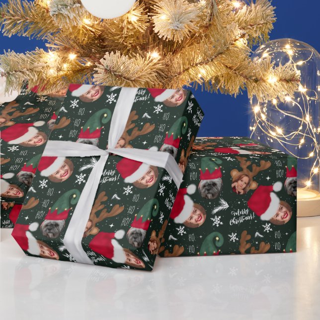 Papel De Presente Gratificação divertida ilustração de Natal 3 fotos (Feriados)