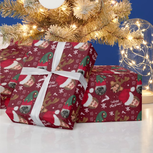 Papel De Presente Gratificação divertida ilustração de Natal 3 fotos (Feriados)