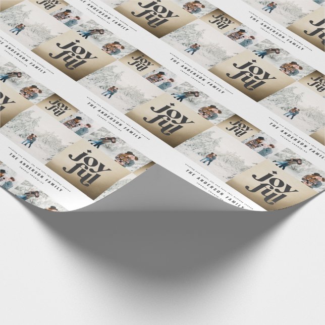 Papel De Presente Gratuidade geométrica moderna - natalidade dourada (Ponta)