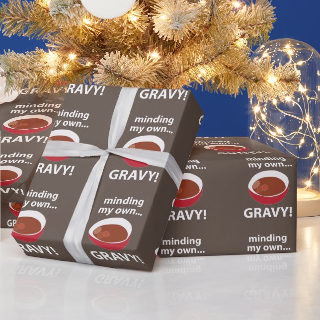 Papel De Presente Gravy Minding Minha Própria Comida Gravy (Feriados)