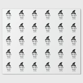 Papel De Presente Gray black RIP 30's 40th birthday witch hat hallow