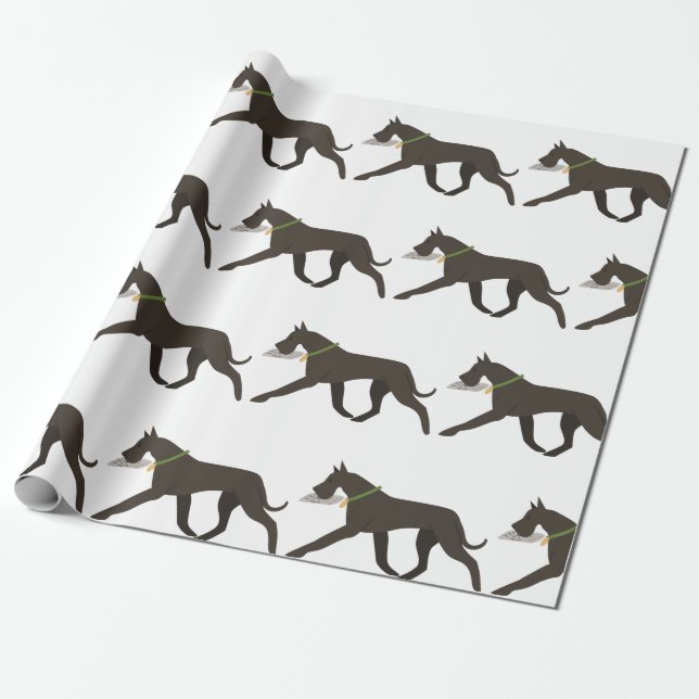 Papel De Presente Great Dane (Desenrolado)