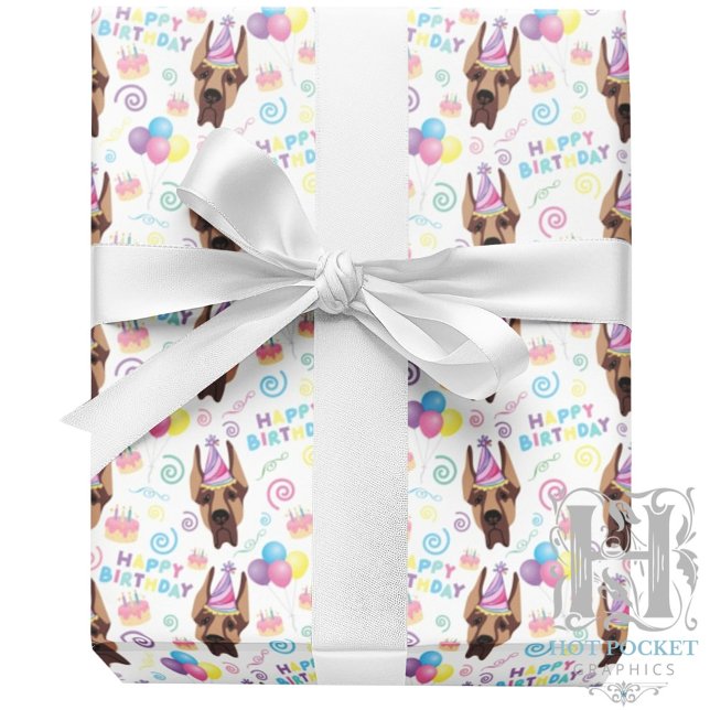 Papel De Presente Great Dane Wrapping Paper (Criador carregado)