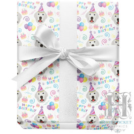 Papel De Presente Great Pyrenees Birthday Gift Wrapping Paper White