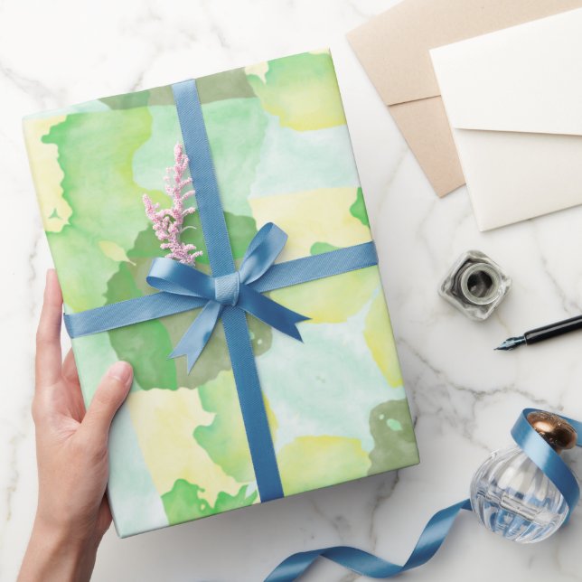 Papel De Presente Green abstract art Magical wallpaper (Presentear)