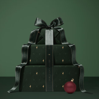 Papel De Presente Green ballerina and reindeer wrapping paper