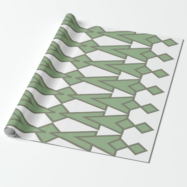 Papel De Presente Green Bowties (Desenrolado)