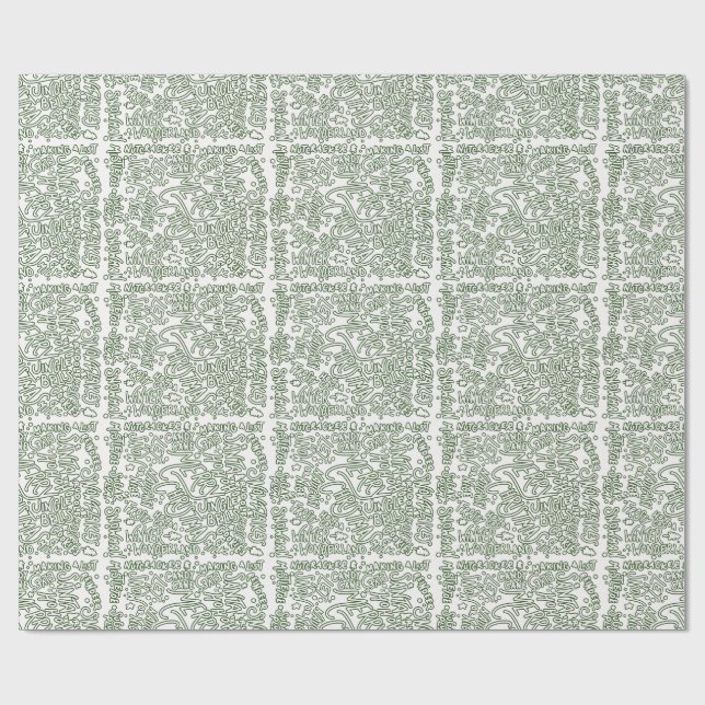 Papel De Presente Green Christmas wrapping paper (Aberto)