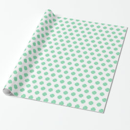 Papel De Presente Green Clover Shamrock Luck of the Irish