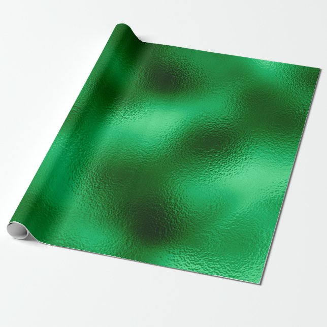 Papel De Presente Green Foil (Desenrolado)