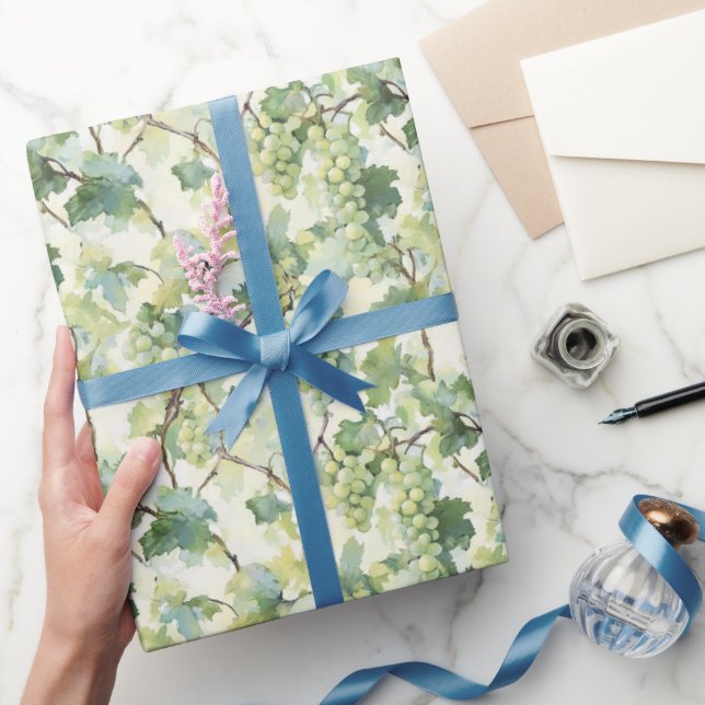 Papel De Presente Green Grapes Wedding (Presentear)