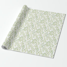 Papel De Presente Green Leaves