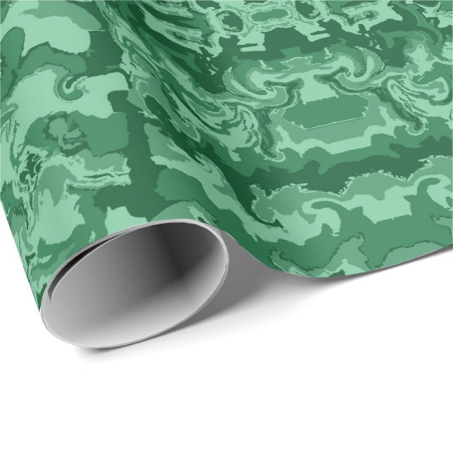 Papel De Presente Green Moss (Ponta do rolo)