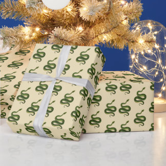 Papel De Presente Green Snake Wrapping Paper