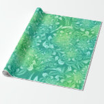 Papel De Presente Green Swirly Christmas<br><div class="desc">Um Livro Verde Colorido de Natal.</div>