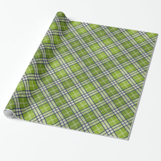 Papel De Presente Green Tartan