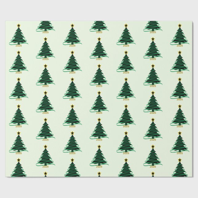 Papel De Presente Green Tree (Aberto)