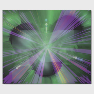 Papel De Presente Green Violet Mystery Wrapping Paper