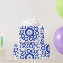 Papel De Presente Grego - Símbolo de Boa Sorte - Padrão
