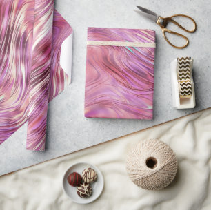 Papel De Presente Grelha Dourada de Rosa Rosa Rosa Girassol