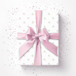 Papel De Presente Greta Fun Dot em Rosa e Verde
