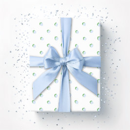 Papel De Presente Greta Fun Dot em Slate e Verde