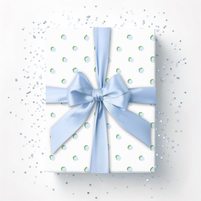 Papel De Presente Greta Fun Dot em Slate e Verde (Criador carregado)
