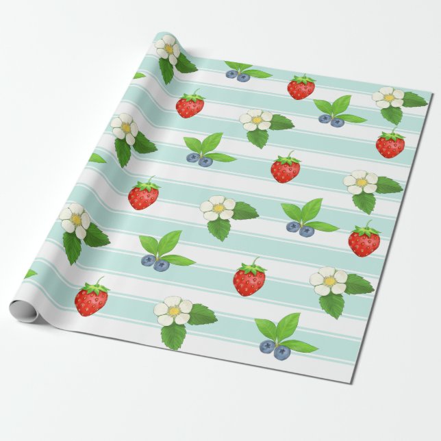 Papel De Presente Greve Clássica de Aromas de Berries Blueberry (Desenrolado)