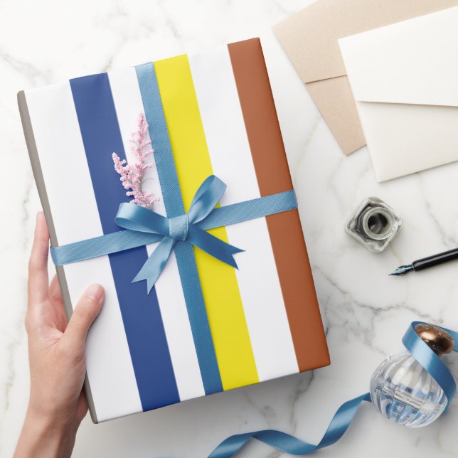 Papel De Presente Greve Colorida de Verão (Presentear)