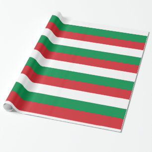 Papel De Presente Greve Verde Vermelha da Hungria