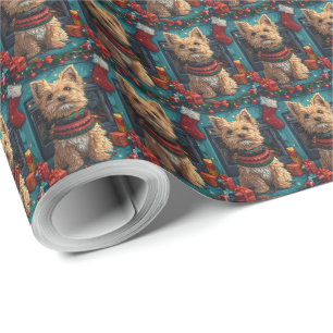 Papel De Presente Grifão de Ponte Cabeludo Com Presentes de Natal