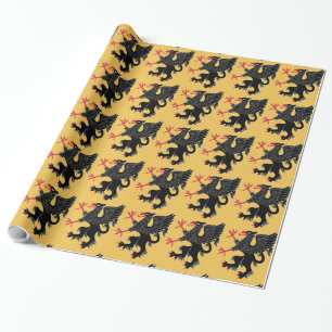 Papel De Presente Griffin Rampant Sable