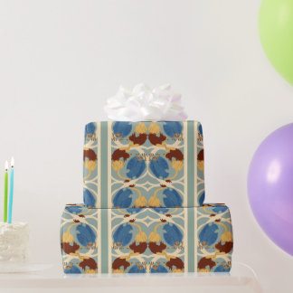 Papel De Presente Grifos e Hárpias de uma Pena
