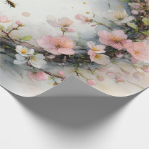 Grinalda de Aquarela de Flor de Maçã