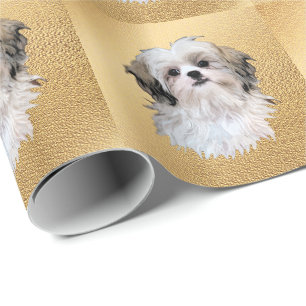 Papel De Presente Grinalda de Shih Tzu