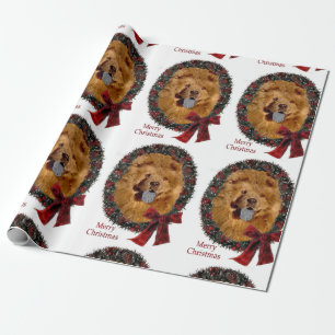 Papel De Presente Grinalda do Natal da comida de Chiow
