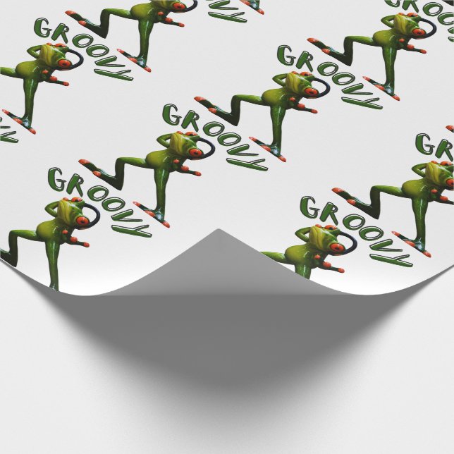 Papel De Presente Groovy Green Sapo (Ponta)