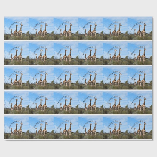 Papel De Presente Growing Tall Safari Wrap (Aberto)