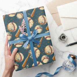 Papel De Presente Grunge Baseball Clash