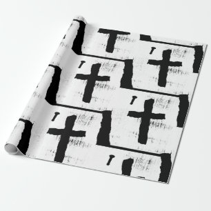 Papel De Presente Grungy Christian Cross