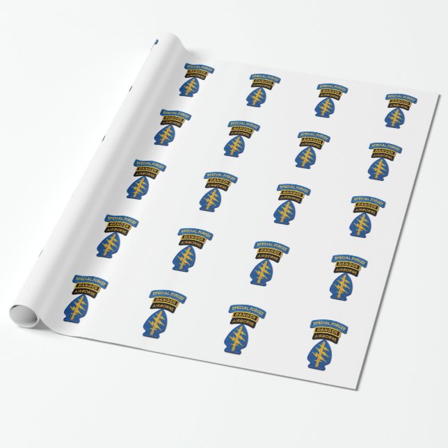 Papel De Presente Grupo das Forças Especiais Green Berets SF SOF SFG (Desenrolado)