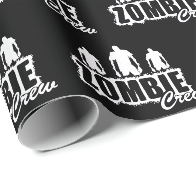 Papel De Presente Grupo do zombi com três zombis (Ponta do rolo)