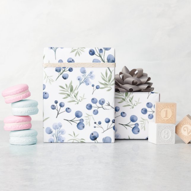 Papel De Presente Guardanapos para Chá de Bebê Arco de Mirtilo Doce (Chá de bebê)