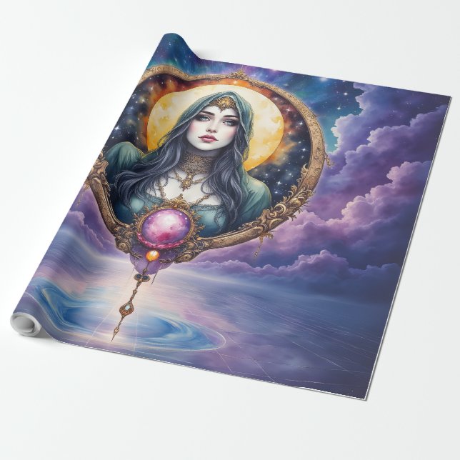 Papel De Presente Guardiã dos Sonhos Lunar – Guardiã da Noite.   (Desenrolado)