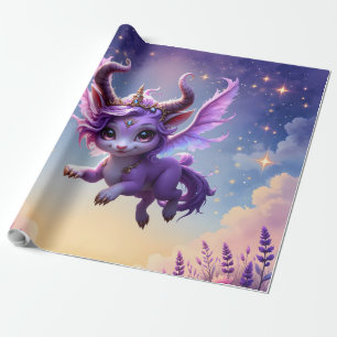 Papel De Presente Guardião do Reino Enluarado – Sonhadora Violeta.