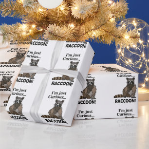 Papel De Presente Guaxinim Curioso Engraçado