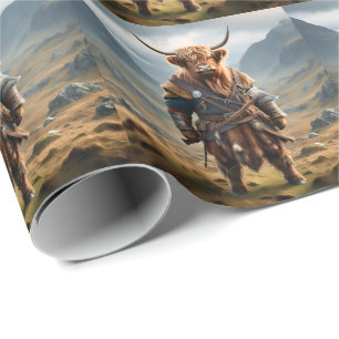 Papel De Presente Guerreiro Terrestre: A Corajosa Vaca Viking