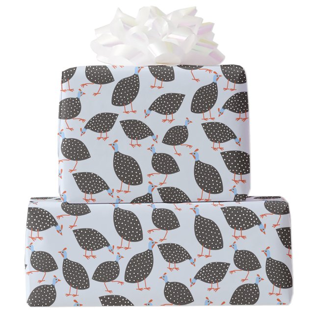Papel De Presente Guinea Fowl Bird Pattern (Guinea fowl fun bird wrapping paper roll)